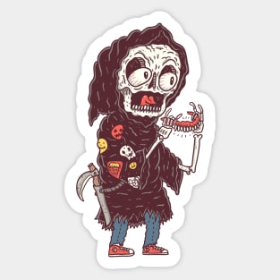 Grim Reaper's Fake Teeth Sticker